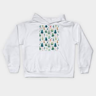 Christmas watercolor pattern #3 Kids Hoodie